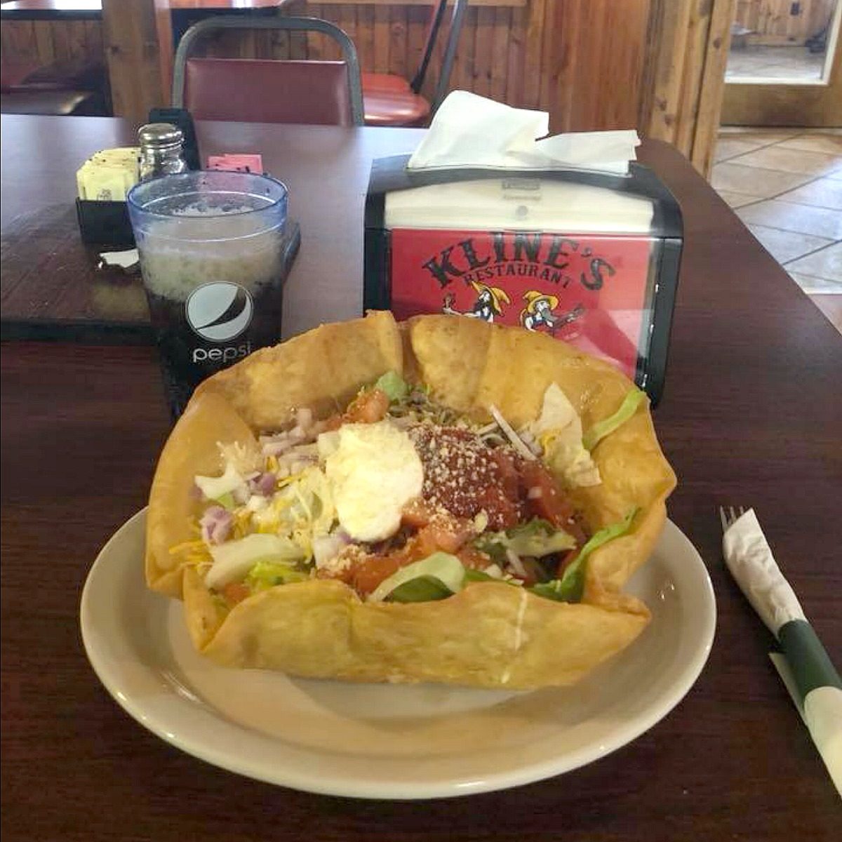 Taco salad at Kline's Restaurant