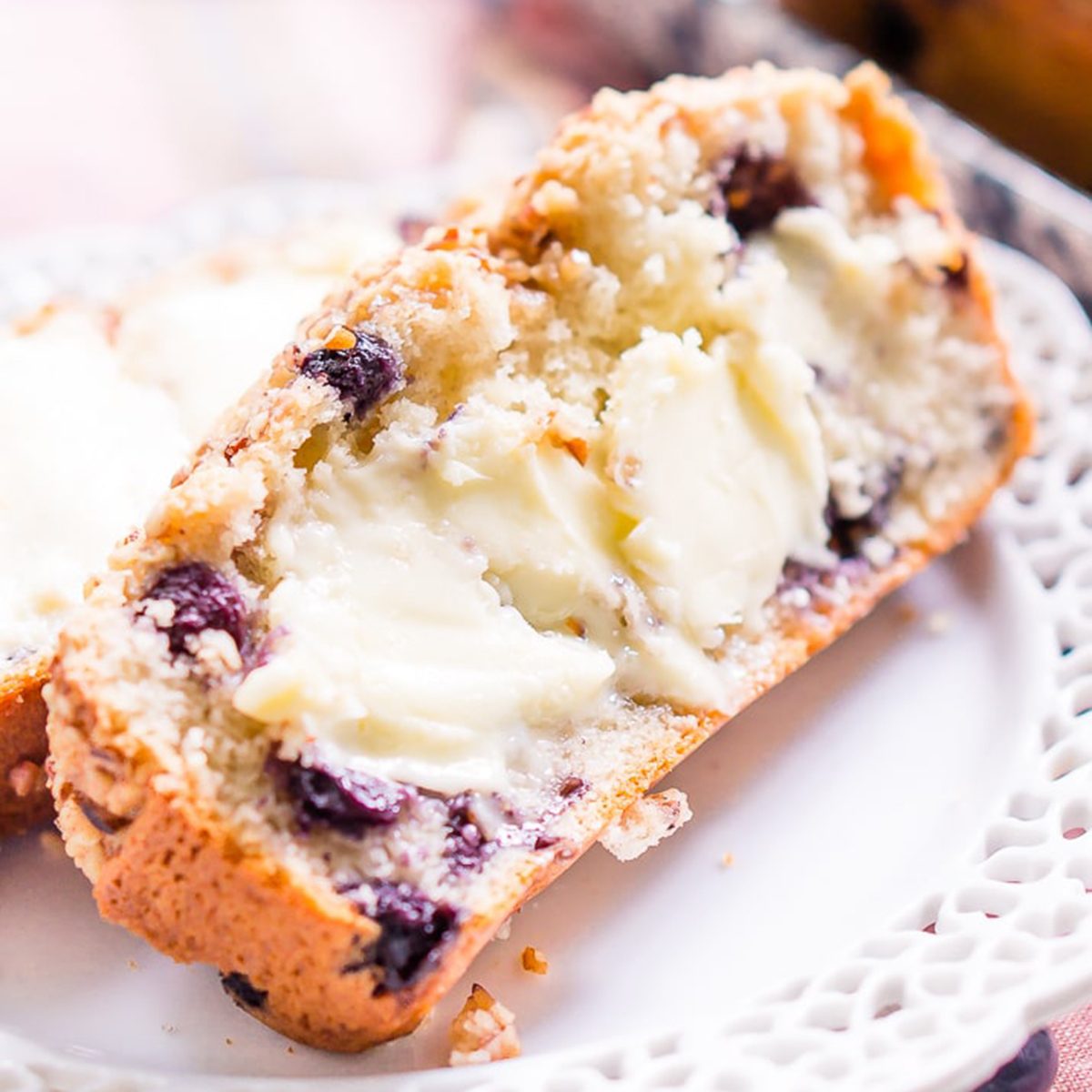 Blueberry ice cream bread