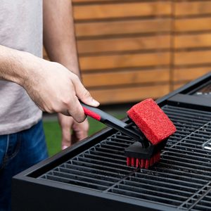 SCRUBIT Grill Cleaning Brush - Bristle Free BBQ Cleaner with Heavy Duty  Scrubber Pad, Safe Cast Iron and Griddle Scraper Pads, Ideal Accessories  for