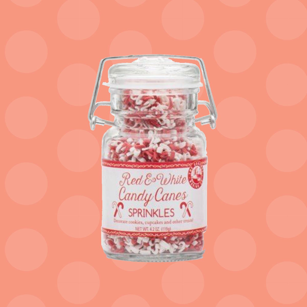 Pepper Creek Farms Sprinkles, Red and White Candy Cane, 4.2 Ounce
