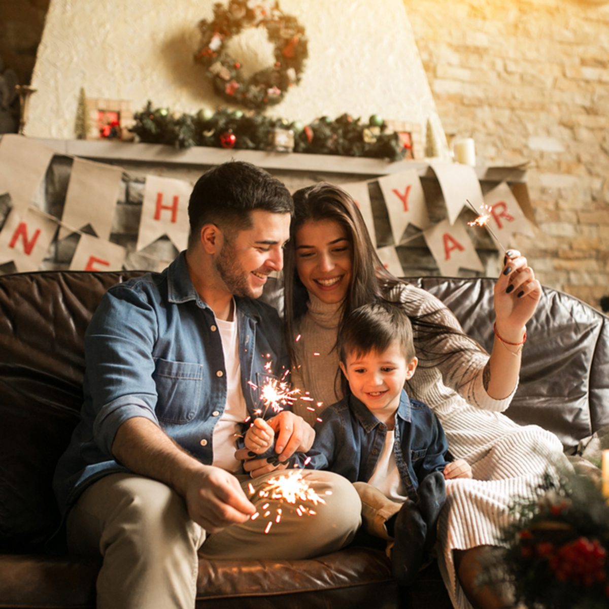 Family on Christmas with bengal lights; Shutterstock ID 745825180; Job (TFH, TOH, RD, BNB, CWM, CM): TOH