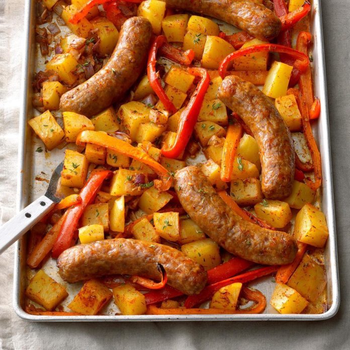 Potato and Pepper Sausage Bake