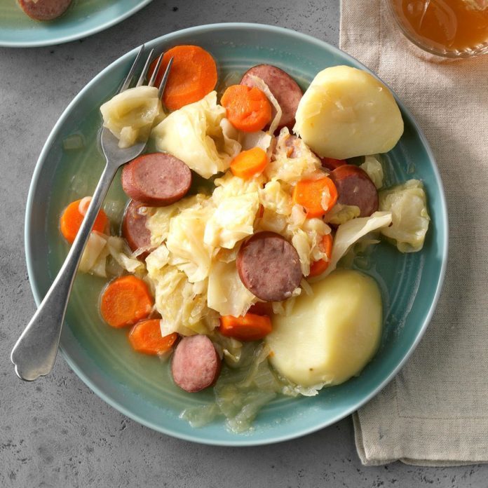 Pressure Cooker Kielbasa and Cabbage