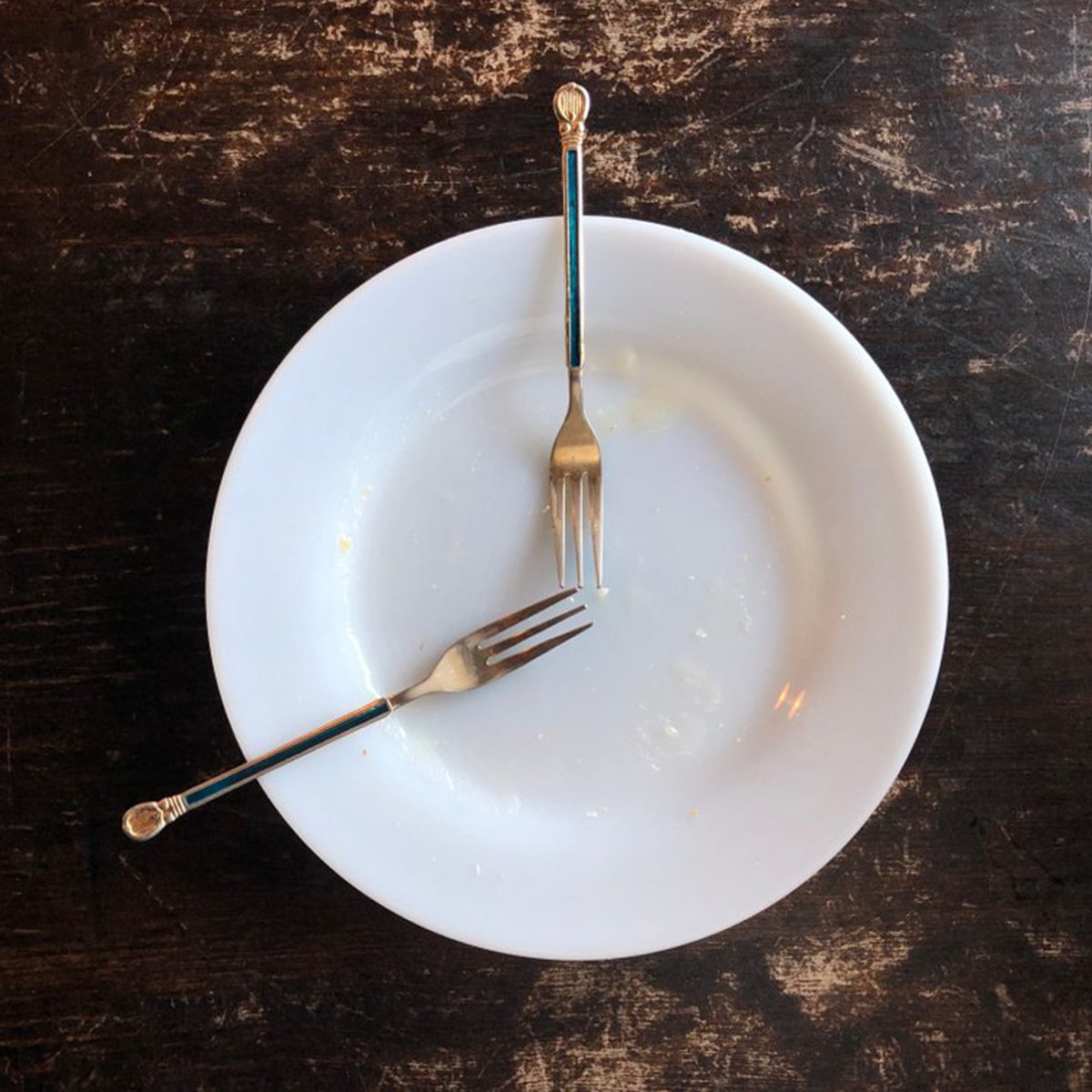 Empty dinner plate