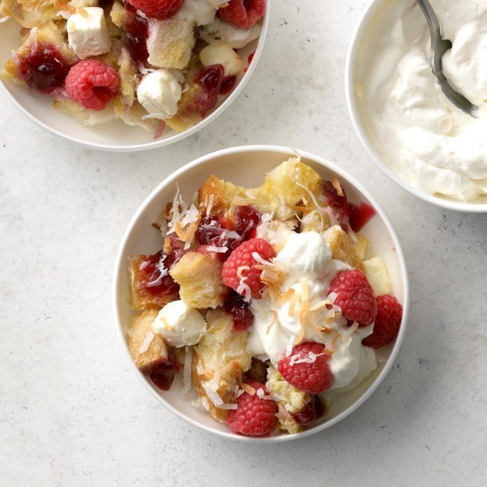 Raspberry Coconut French Toast Slow-Cooker Style