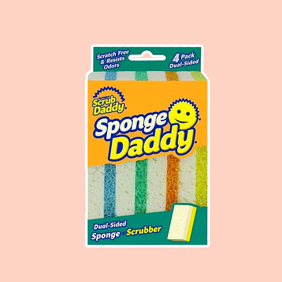 Smile Sponge Dish Wand Sponge Holder for Round Smiley Face Sponge Soap  Dispensing Handle for Round Smiley Face Sponge Upgraded Design