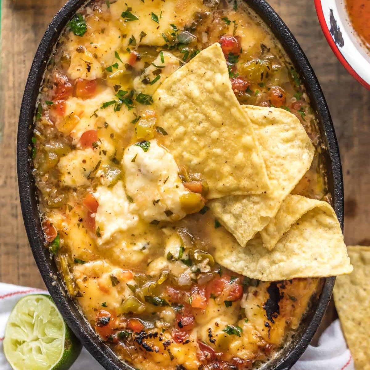 Tequila Lime Flaming Cheese Dip