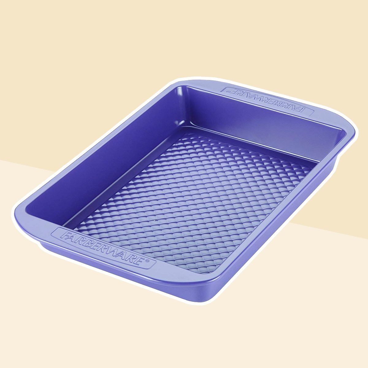 Farberware 46334 Ceramic Nonstick Bakeware Baker & Rectangular Cake Pan, 9 x 13", Lavender