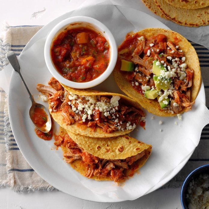 Pressure-Cooker Pork Tacos with Mango Salsa