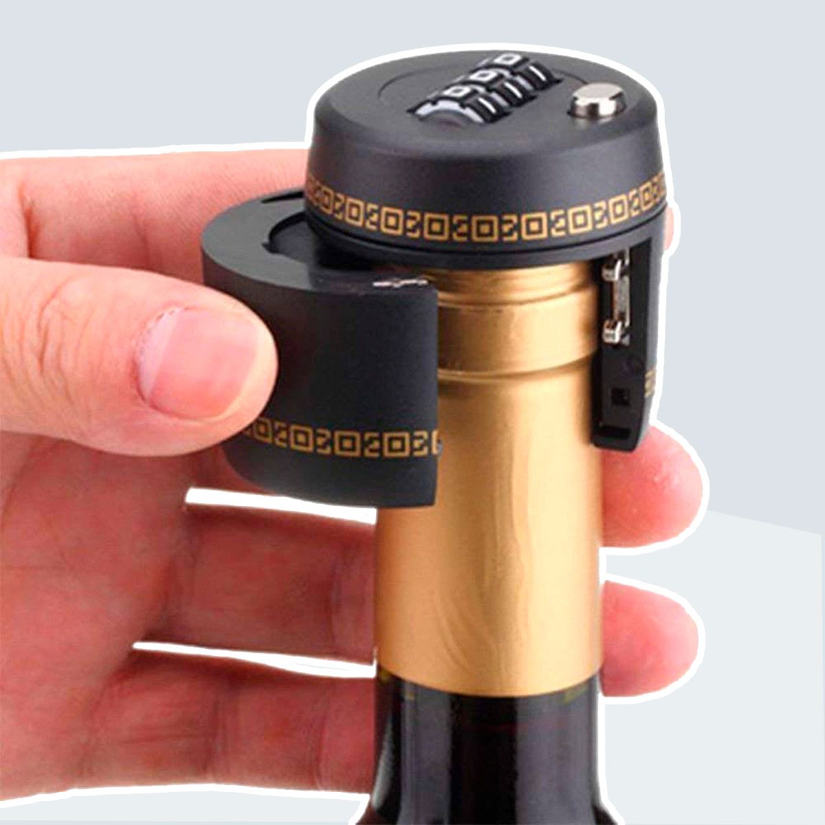 Combination Lock for Wine & Liquor Bottle-Wine Whiskey Bottle Top Stopper - Bottle Password Code Lock