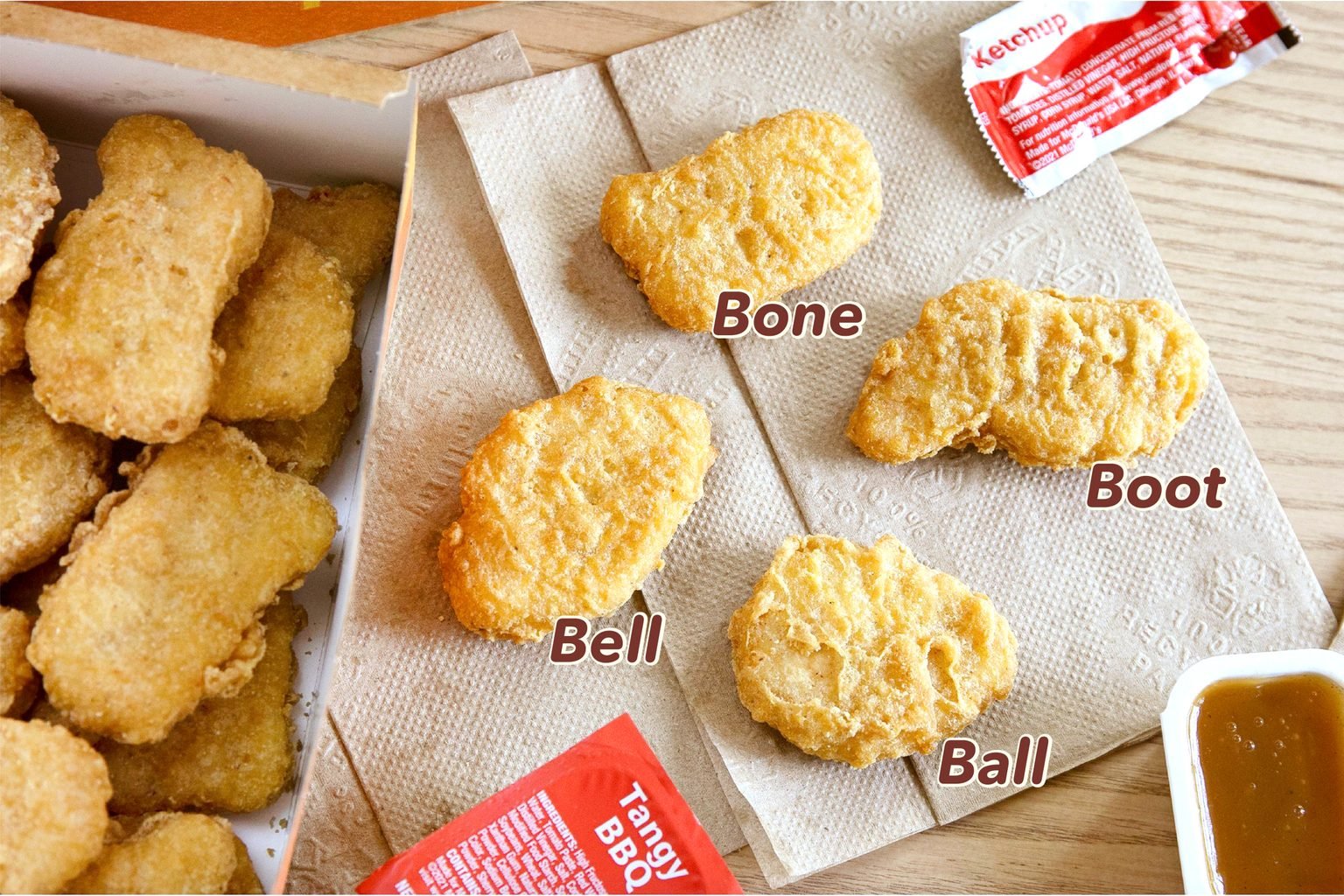 Here Are the Four McDonald's Chicken Nugget Shapes