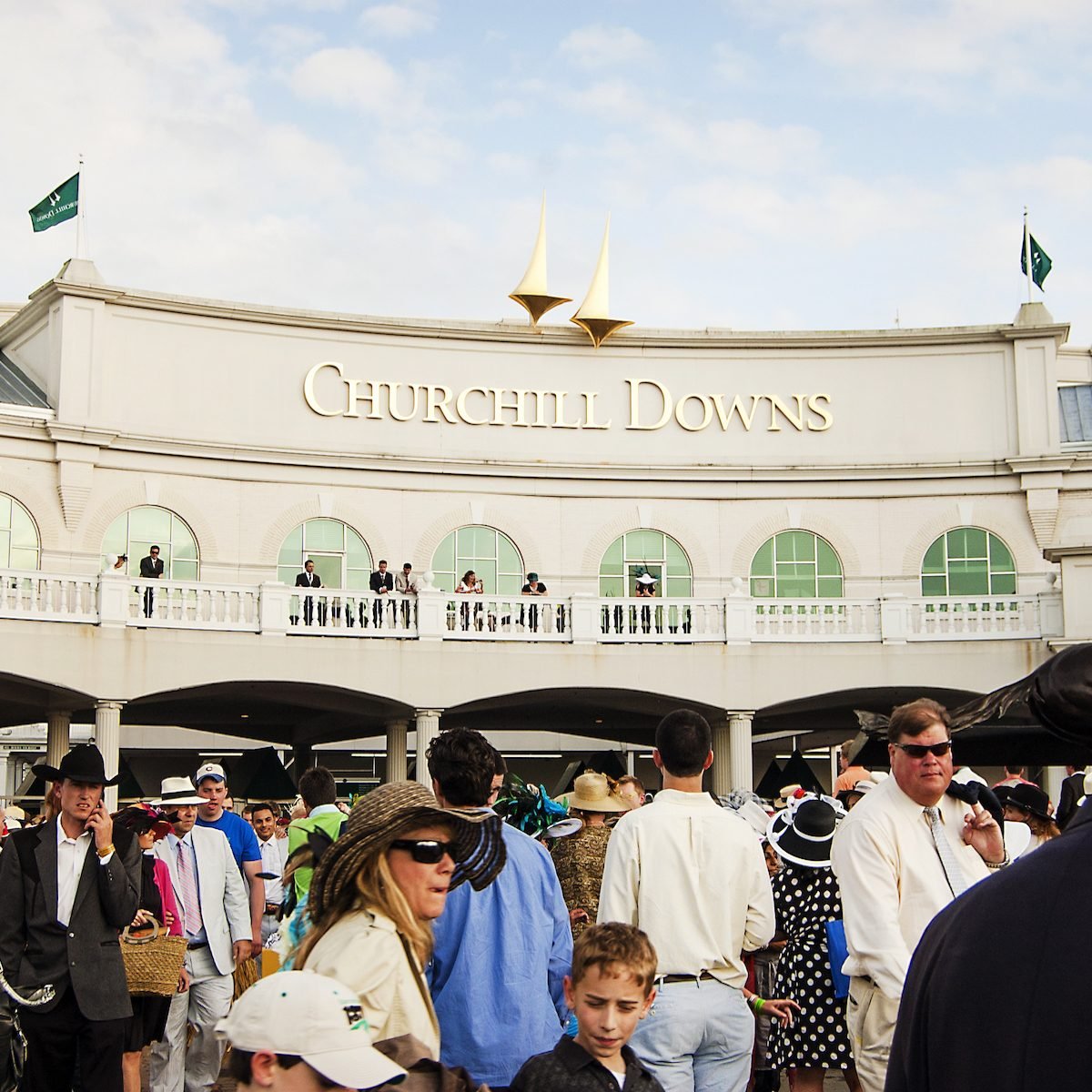 crowd at Churchill Downs for the Kentucky Derby