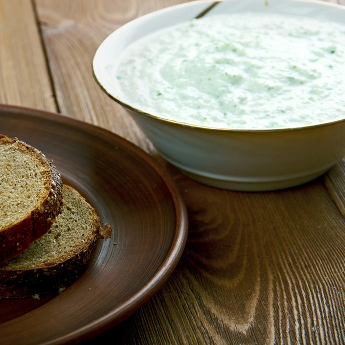 Benedictine - spread made with cucumbers and cream cheese.