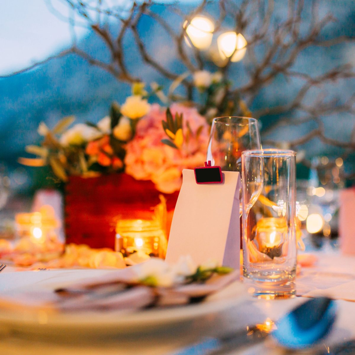 Wedding table outdoors