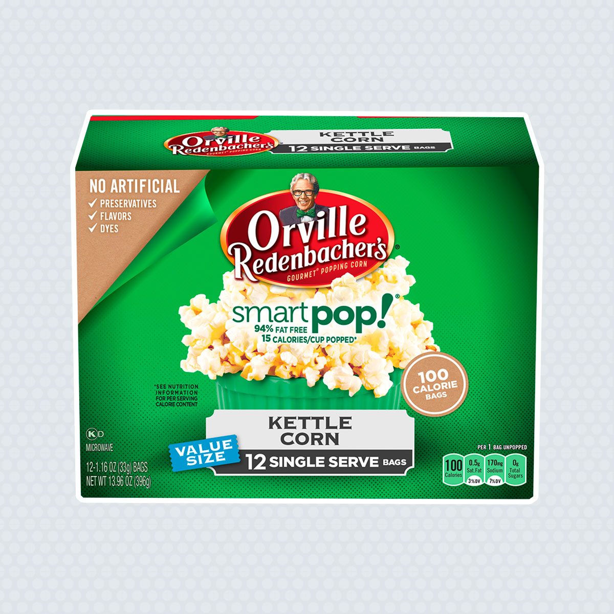 Orville Redenbacher's SmartPop! Kettle Korn Popcorn, Single Serve Bag, 12 Ct