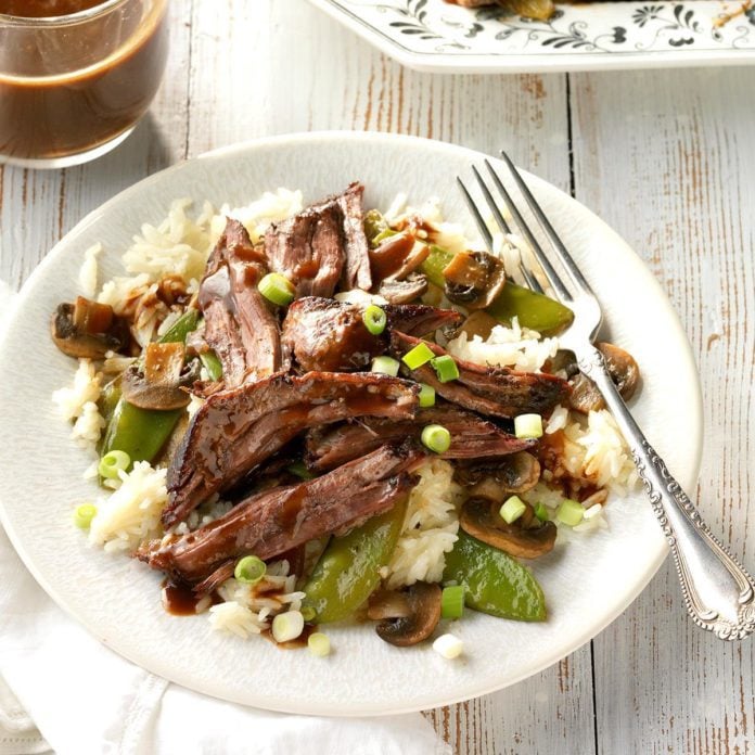 Pressure Cooker Pot Roast with Asian Black Bean Sauce