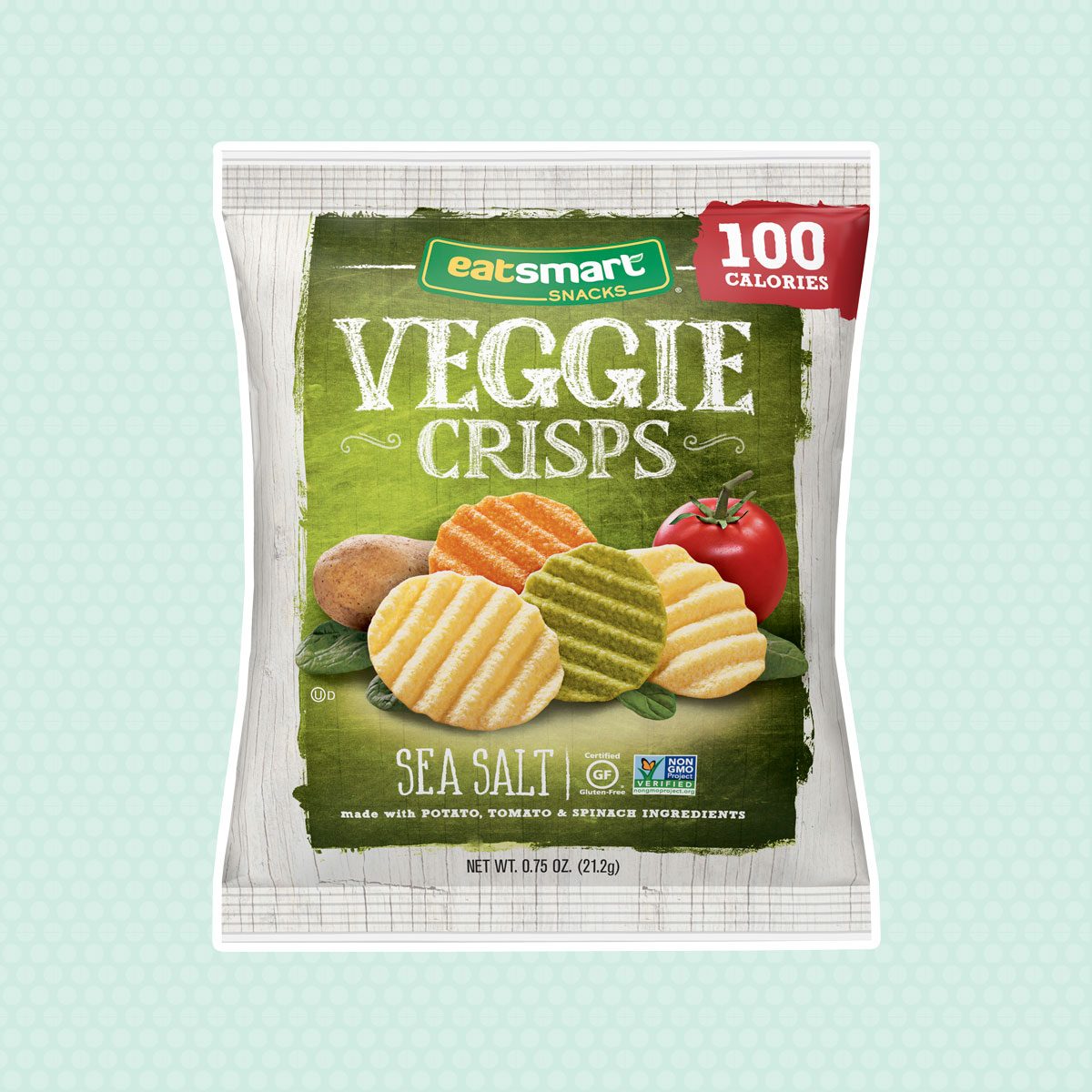 Eatsmart Sea Salt Veggie Crisps Snack, 8 Count