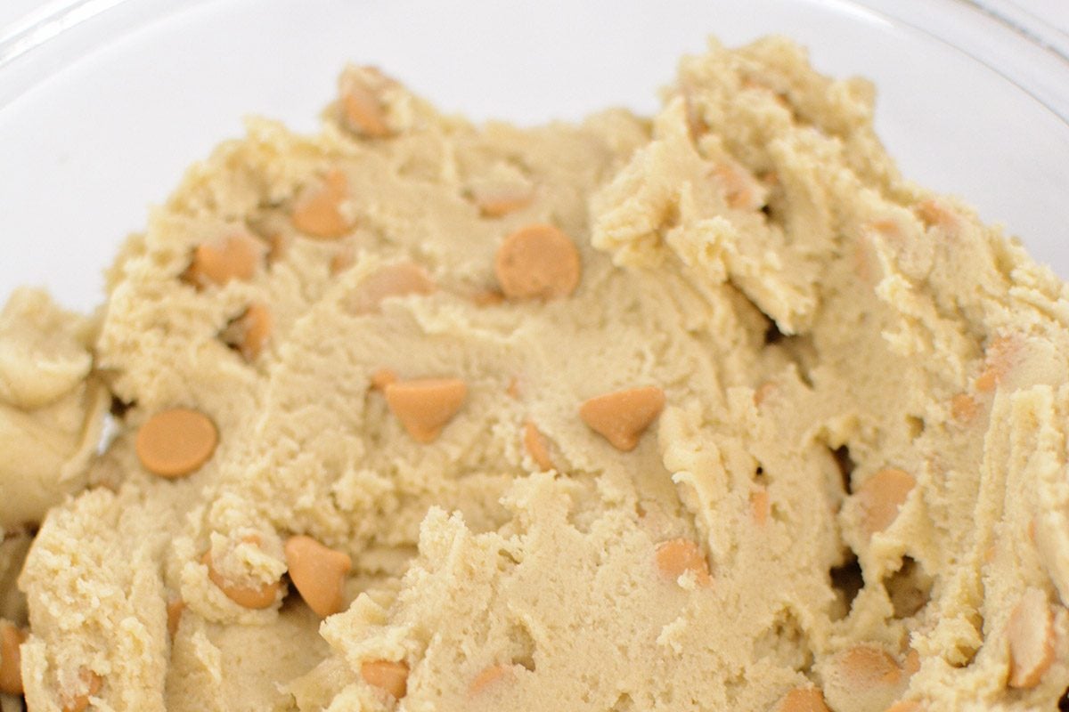 Cookie dough in a bowl