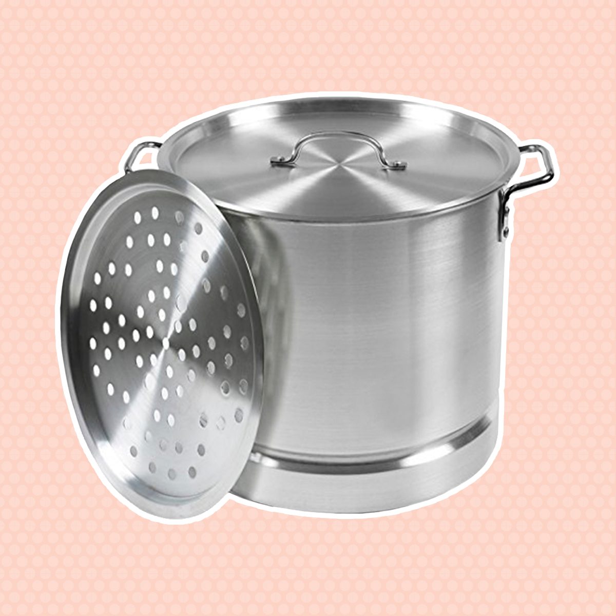 IMUSA USA MEXICANA-24 Aluminum Tamale and Steamer Steamer Po 12-Quart, Silver