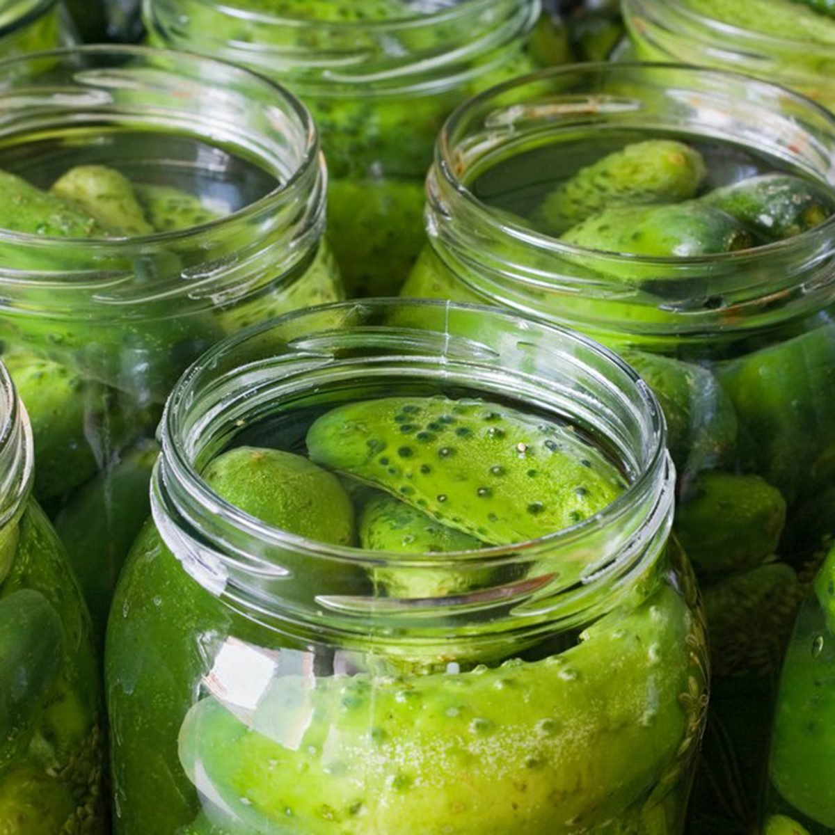 Jars of pickles