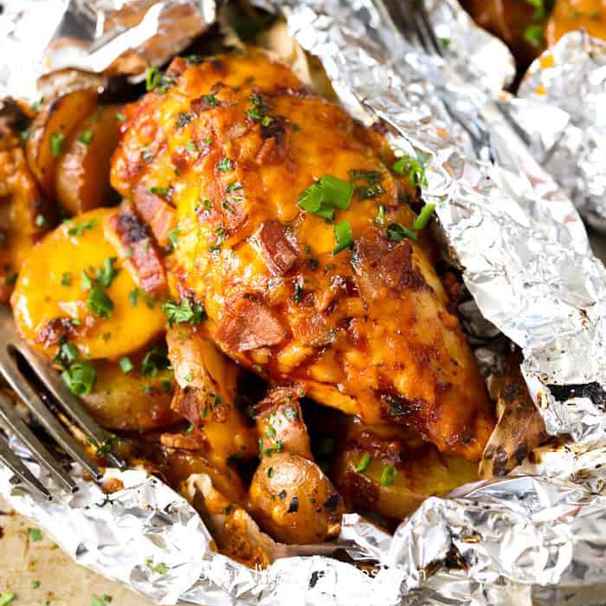 Barbecue Chicken Foil Packets