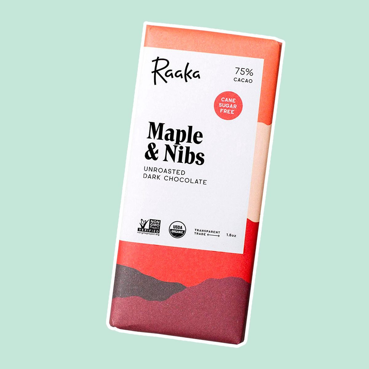 Raaka Chocolate Maple & Nibs Dark Chocolate 75% Cacao