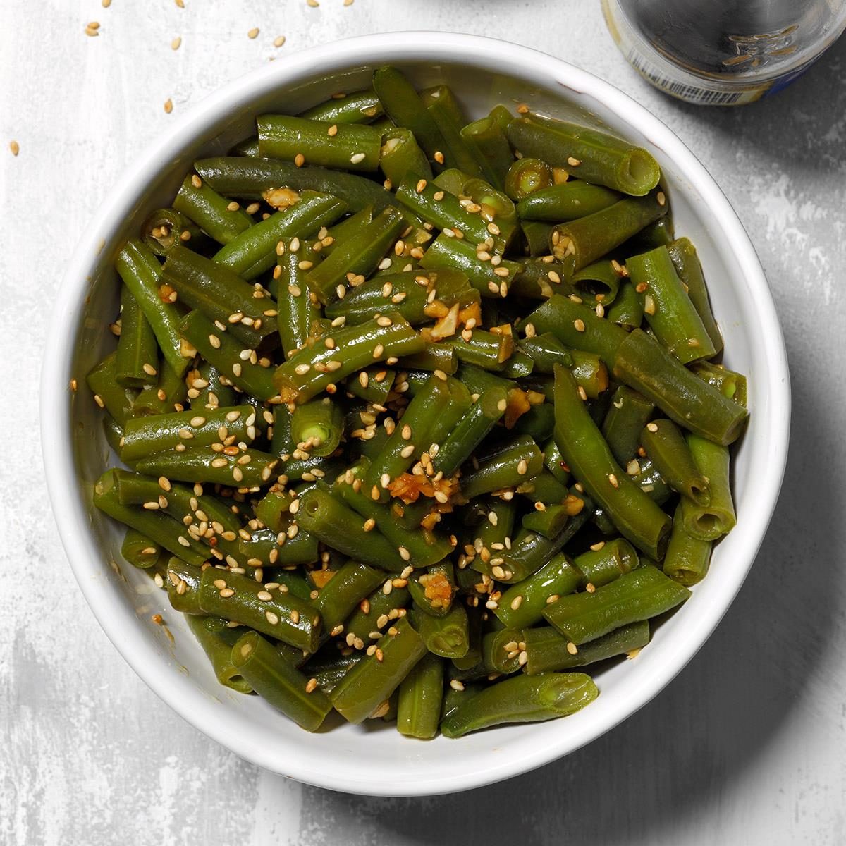 Asian Style Green Beans Recipe How To Make It Taste Of Home   Sesame And Soy Glazed Green Beans EXPS TOHON19 241497 B06 11 3b 1 