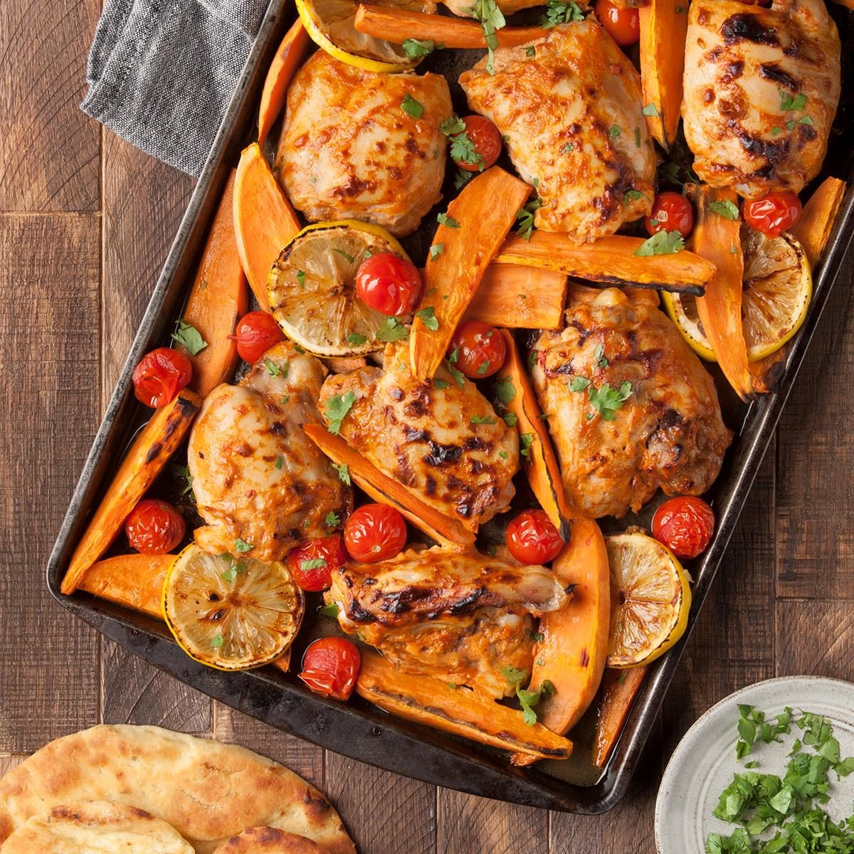 Thursday: Sheet-Pan Tandoori Chicken