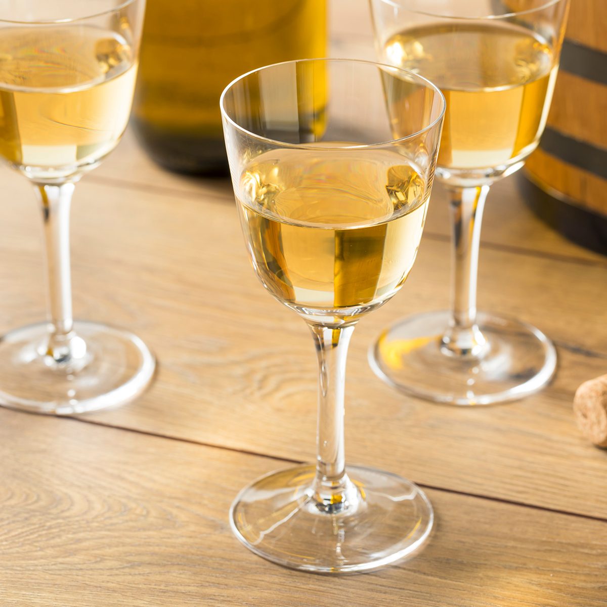 Dry French Sherry Dessert Wine in a Glass