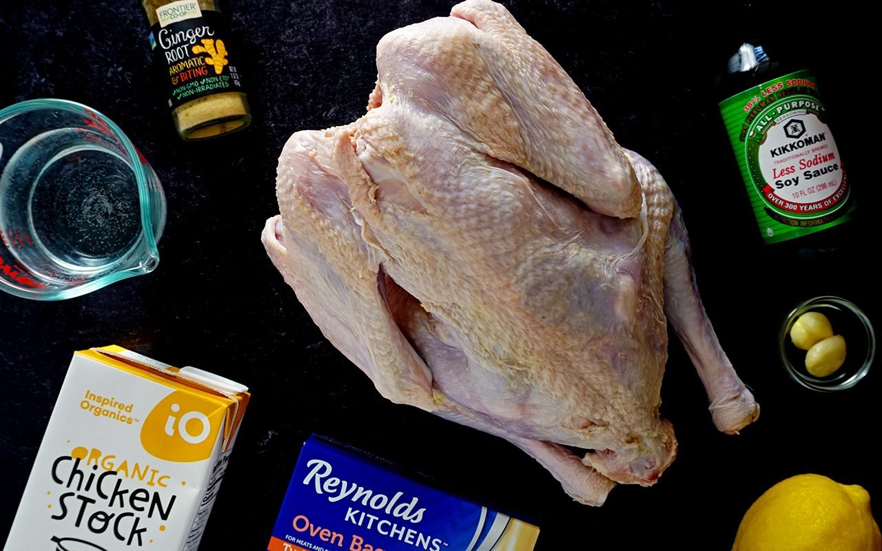 ingredients for grilled thanksgiving turkey