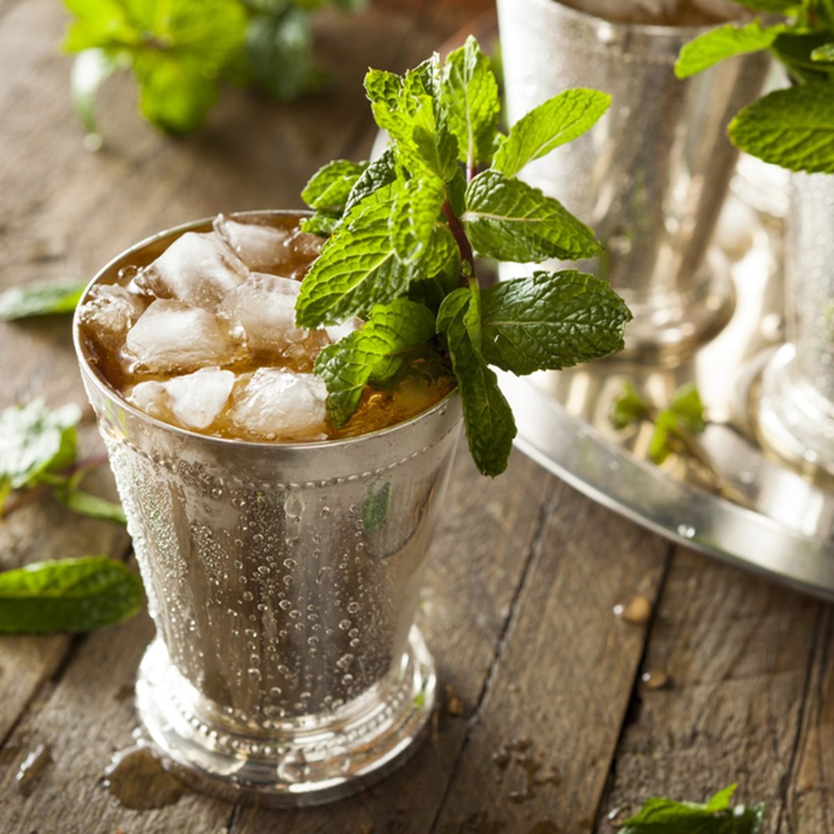 Refreshing Cold Mint Julep for the Derby