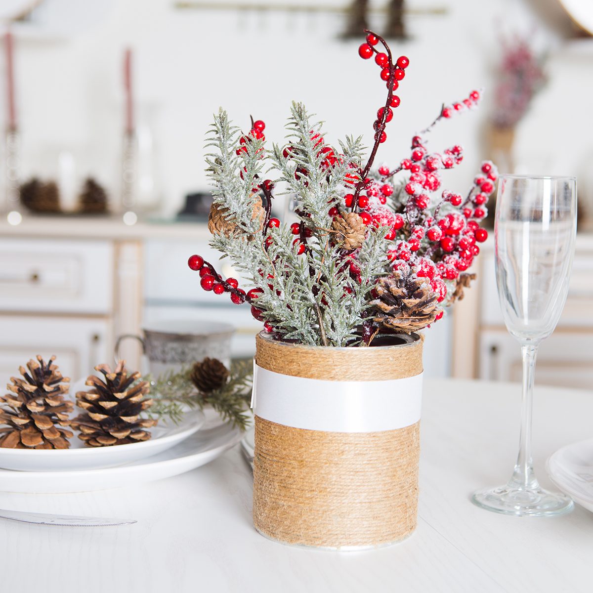 christmas decor kitchen table.