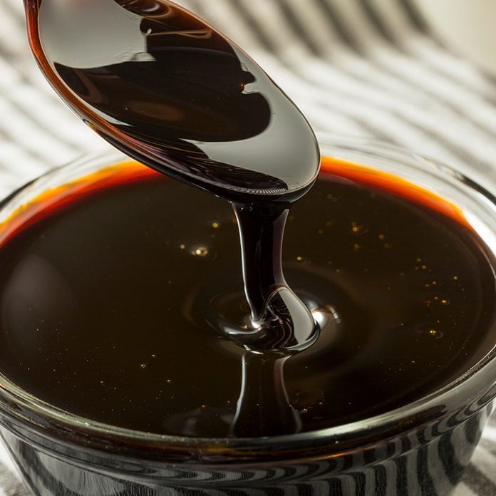 Organic Black Cane Sugar Molasses in a Bowl