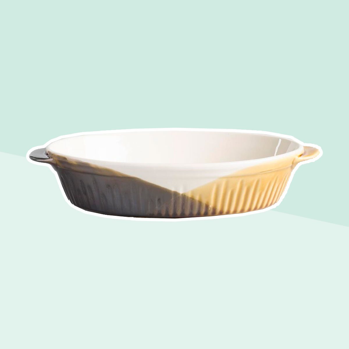 Oval Reactive Glaze Ceramic Baker