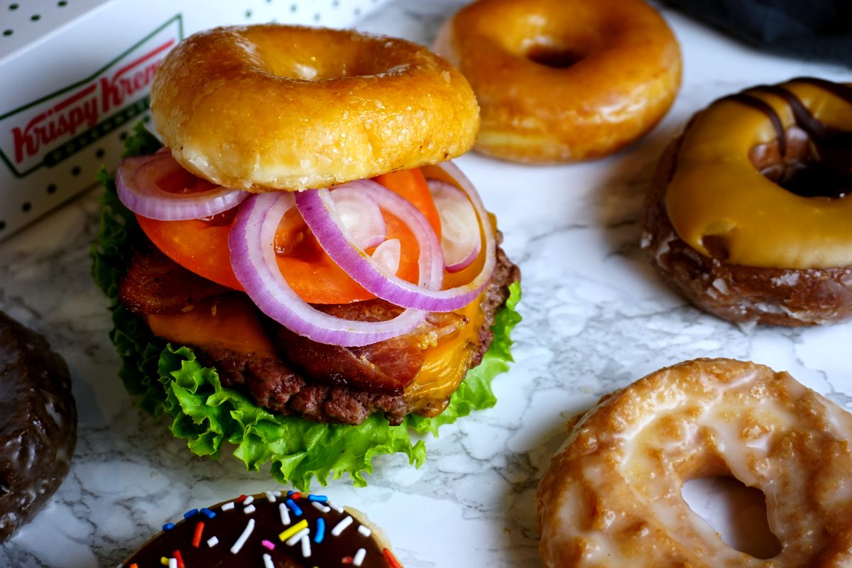 How to Make a Krispy Kreme Doughnut Cheeseburger | Taste ...