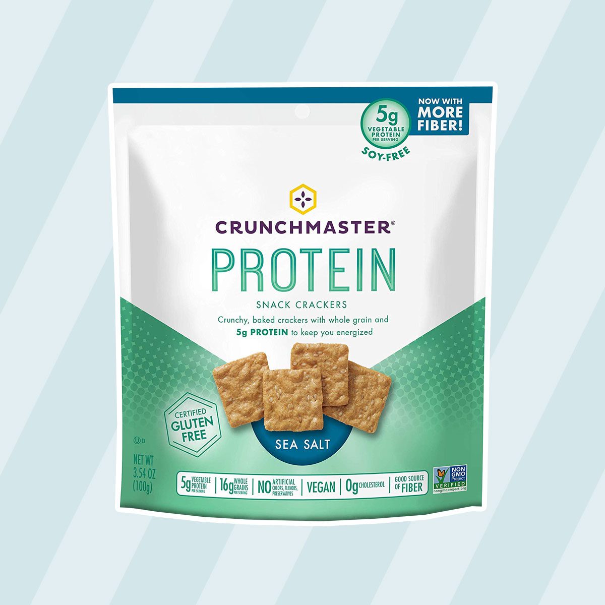 Crunchmaster Protein Snack Crackers, Sea Salt