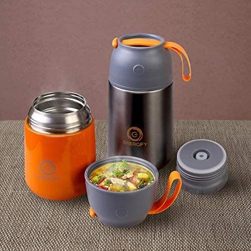  Thermos Food Jar For Hot Food & Soup with Bamboo Spoon