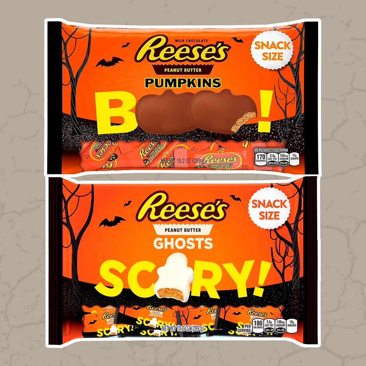 Reeses Peanut Butter Pumpkins and Ghosts Bundle Variety Pack Snack Size