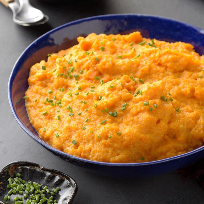 Smashed Sweet Potatoes and Apples