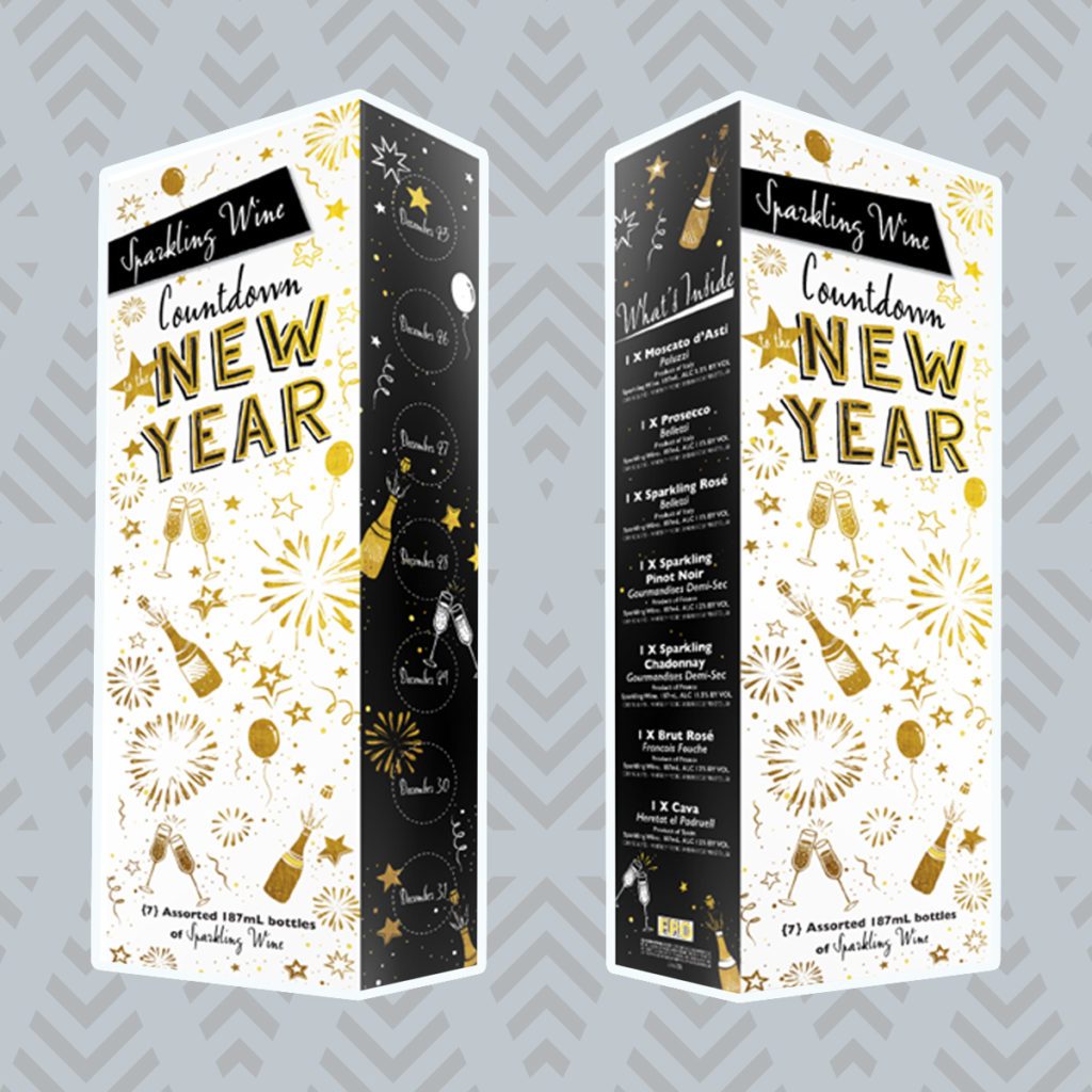 Sparkling Wine Countdown to the New Year Calendar