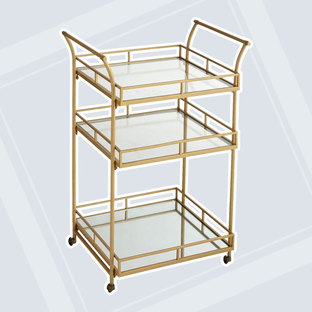 Golden Square Bar Cart