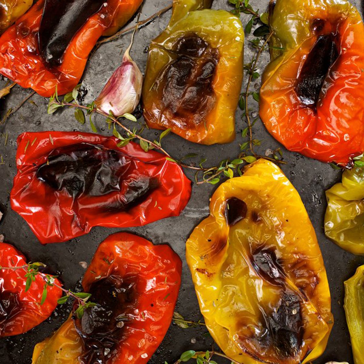 Roasted red peppers