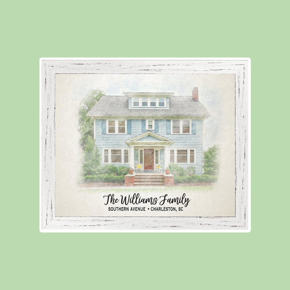 Personalized House Portrait New Home Housewarming Christmas Gift for Parents Anniversary Gift Watercolor House Painting Gift for Dad or Mom