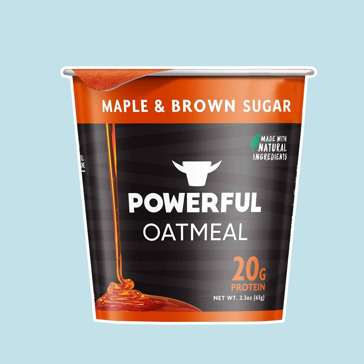 Powerful Instant Oatmeal Cup, High Protein, Whole Grain, Kosher, Natural Ingredients, 20g Protein, Maple & Brown Sugar, 6 Pack