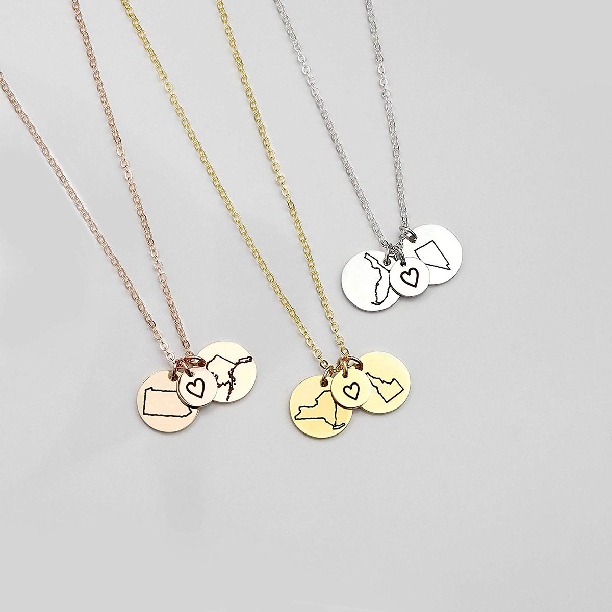 Mignon and Mignon Long Distance State Necklaces