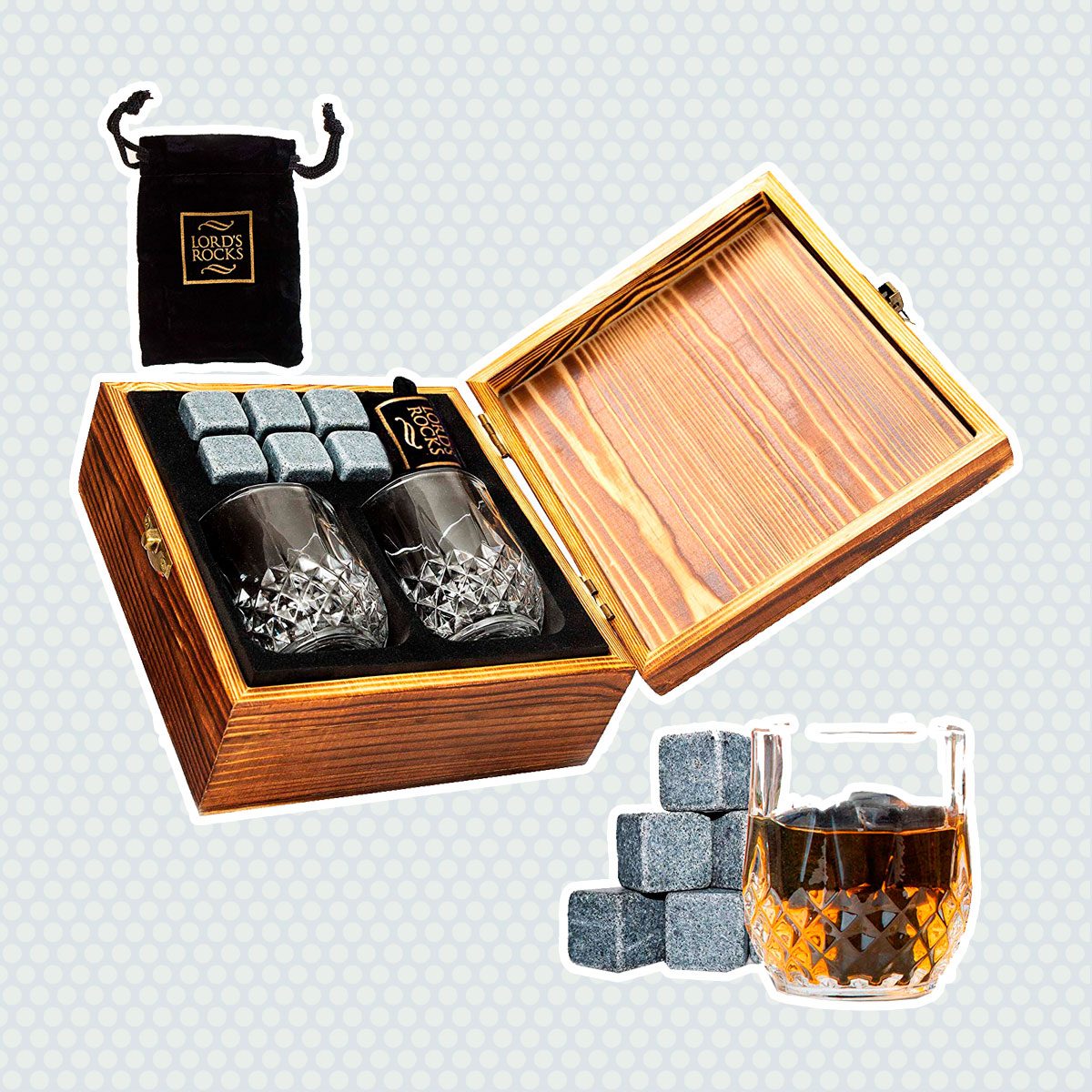 Lord's Rocks Whiskey Stones Gift Set