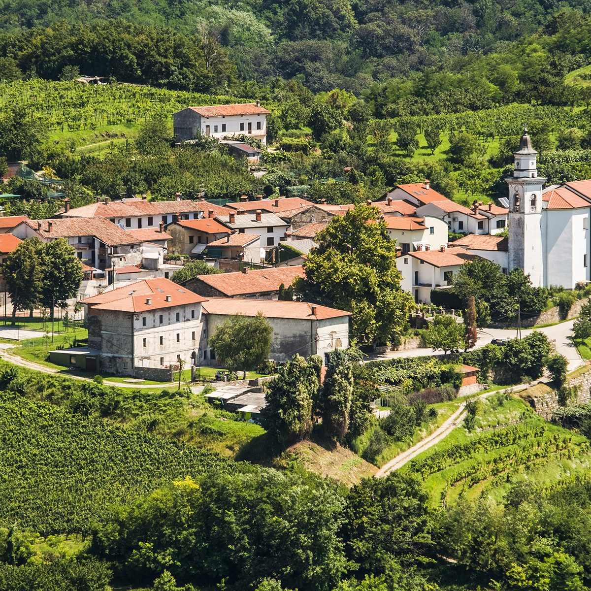 Villages at Goriska Brda, Slovenia.