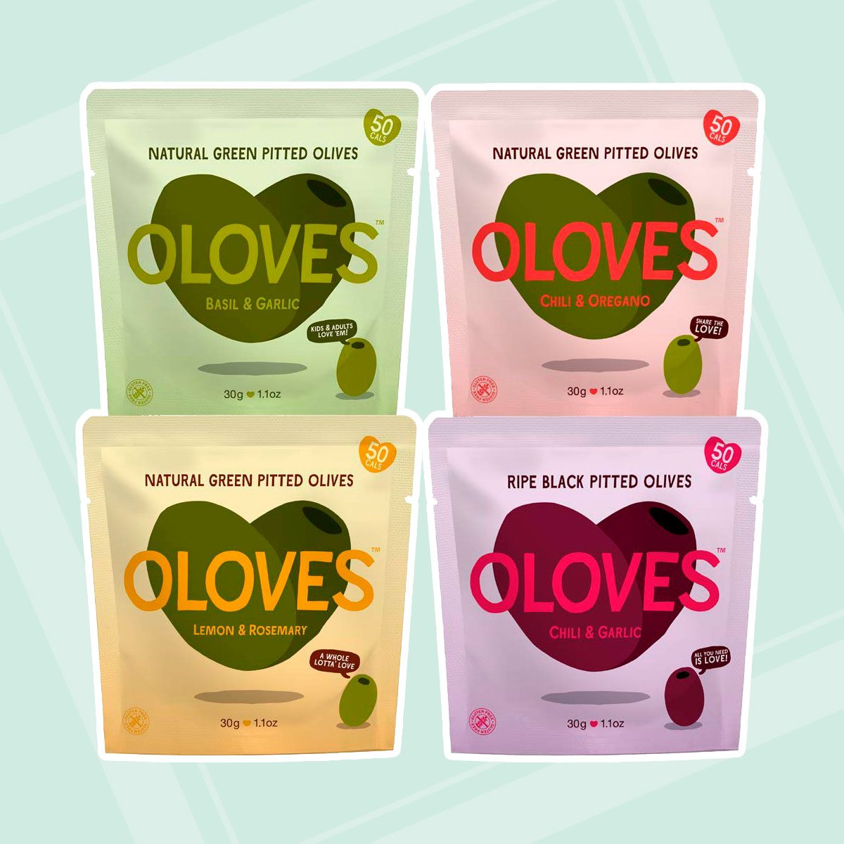 Oloves Natural Pitted Olives Variety Pack