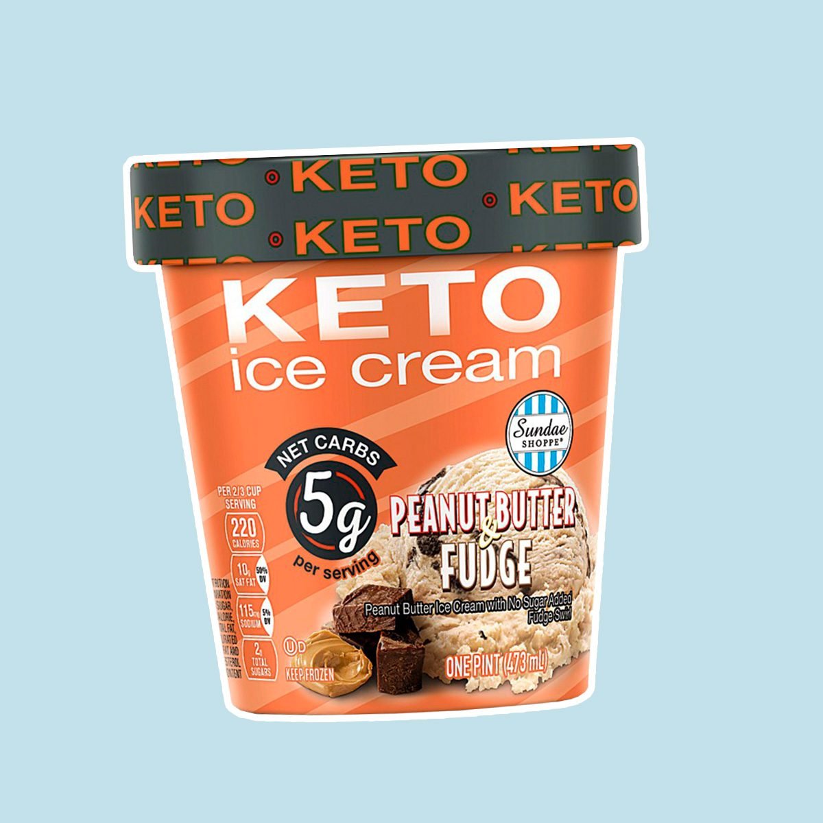 Sundae Shoppe Keto Ice Cream Pints PB Fudge