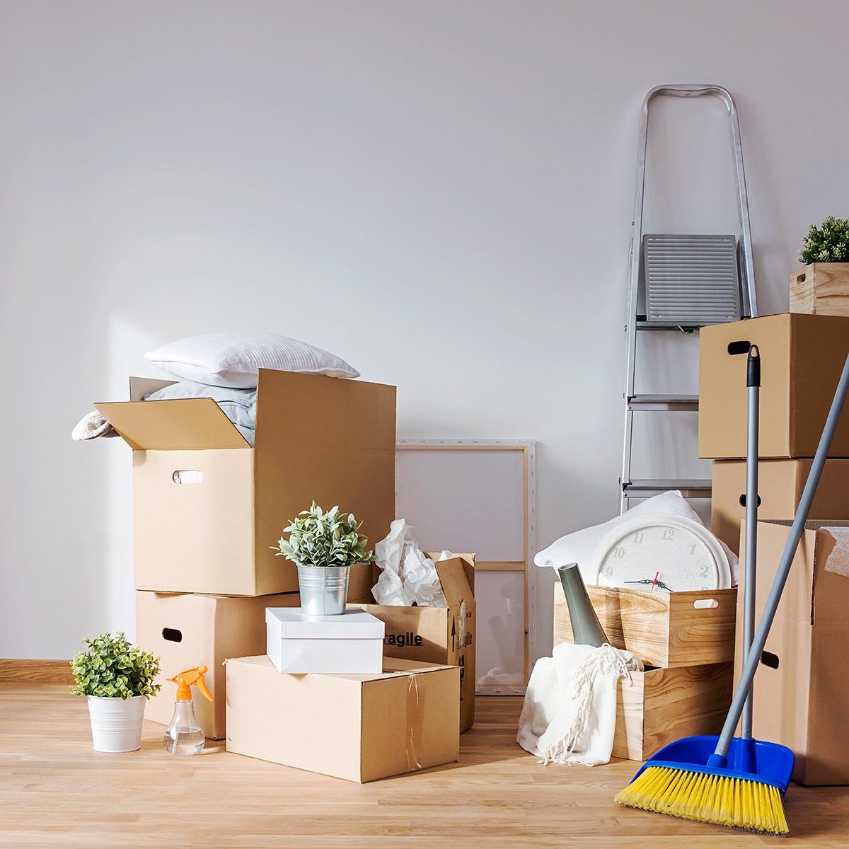 Room filled with boxes